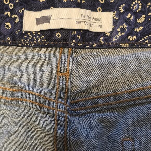 Levis 525 Jeans Womens Size 16 Short Blue Perfect Waist Straight Leg Normcore - Picture 3 of 15